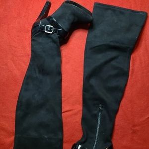 JLo over the knee high heel boots 7